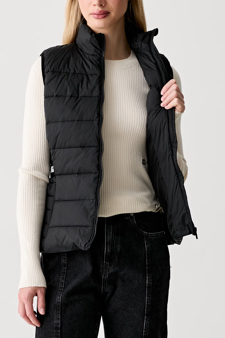 Karl Lagerfeld Light Padded Logo Vest | Black