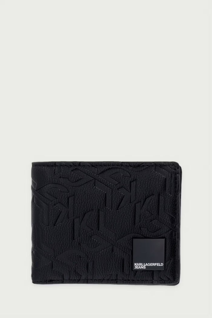 Karl Lagerfeld Box Logo Monogram Wallet | Black