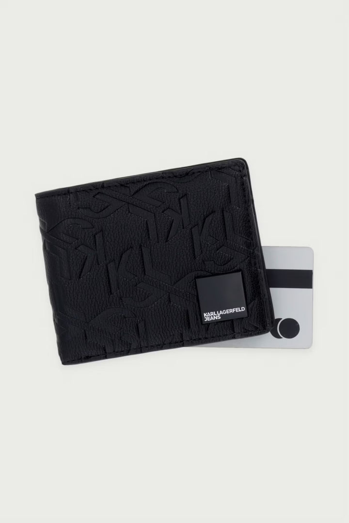 Karl Lagerfeld Box Logo Monogram Wallet | Black