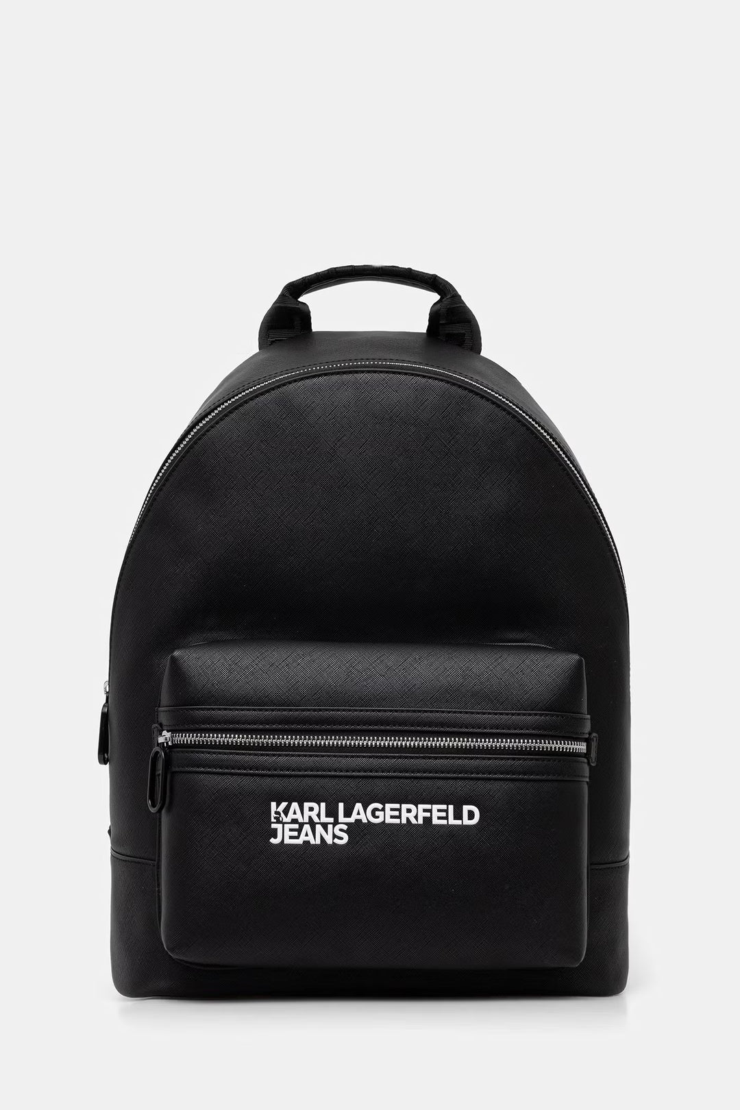 Karl Lagerfeld Logo Saffiano Backpack | Black
