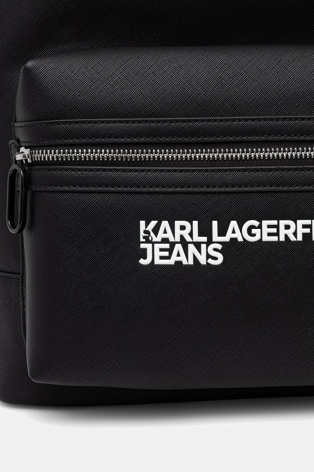 Karl Lagerfeld Logo Saffiano Backpack | Black