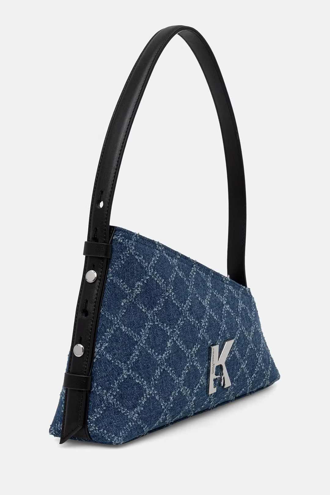 Karl Lagerfeld Geo Denim Shoulder Bag | Denim Grid