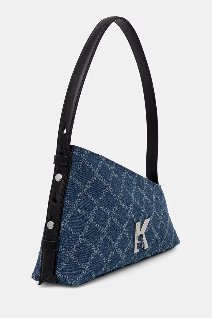 Karl Lagerfeld Geo Denim Shoulder Bag | Denim Grid