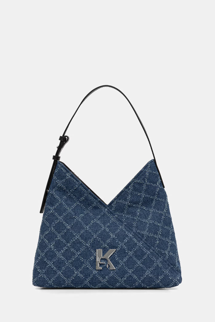 Karl Lagerfeld Geo Small Tote Denim Bag | Denim Grid