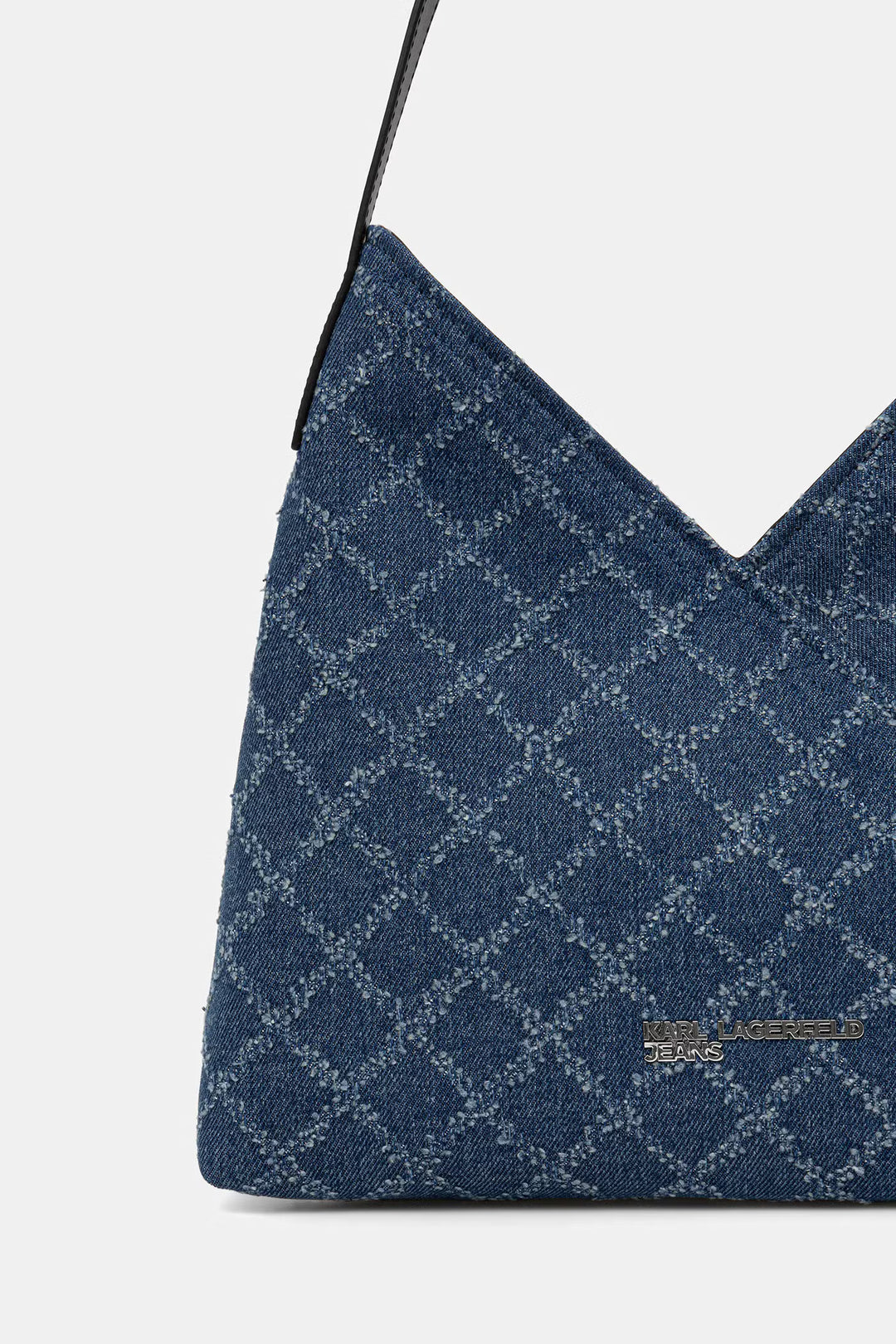 Karl Lagerfeld Geo Small Tote Denim Bag | Denim Grid