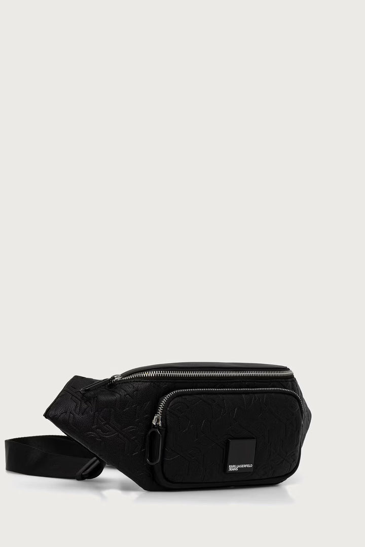 Karl Lagerfeld Bumbag with Box Logo Monogram | Black