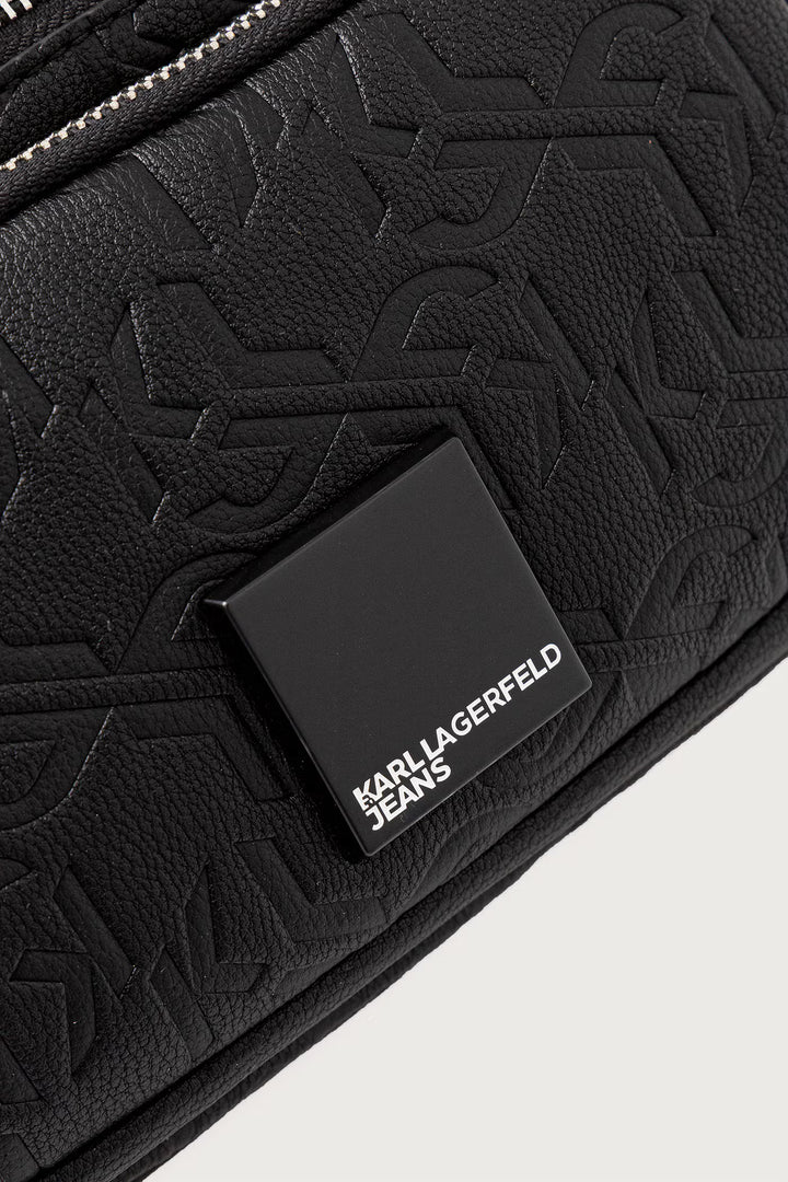 Karl Lagerfeld Bumbag with Box Logo Monogram | Black