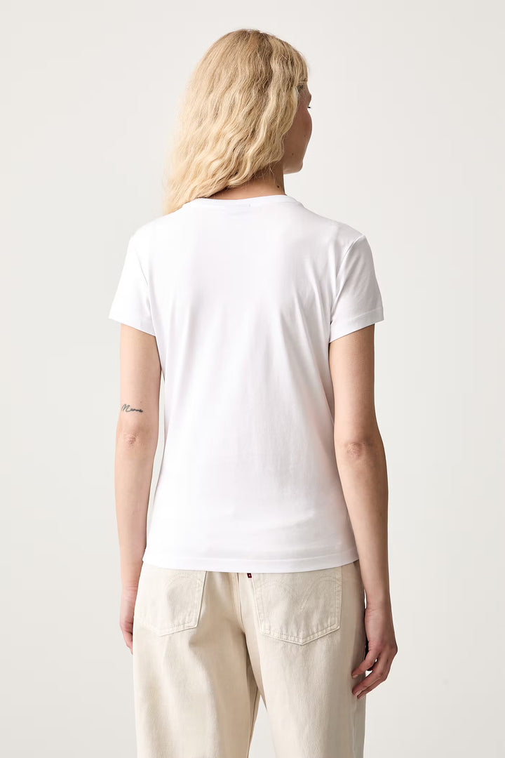 Karl Lagerfeld Slim-fit Flocked Floral T-shirt | White