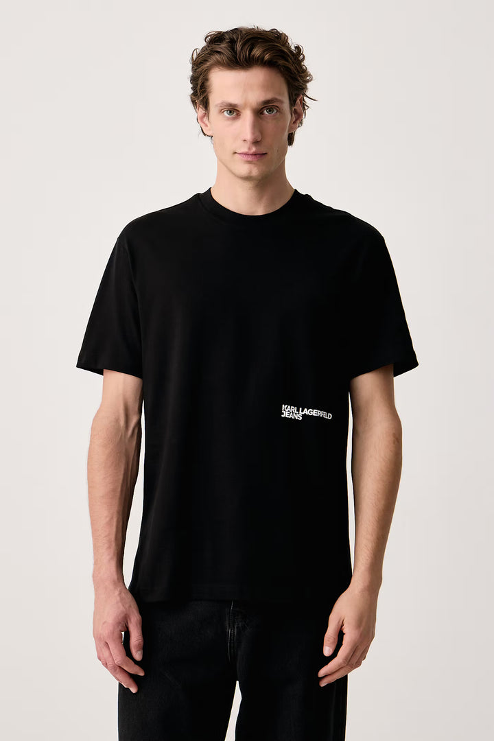 Karl Lagerfeld Big Monogram T-shirt in Regular Fit | Black