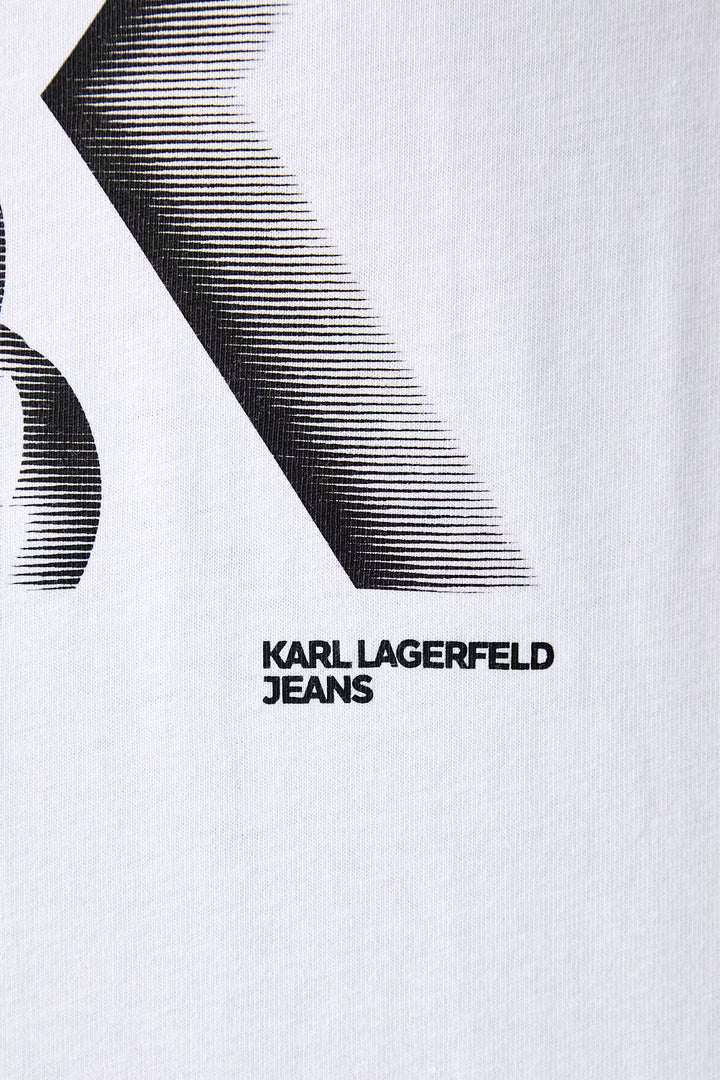 Karl Lagerfeld K Logo T-shirt in Regular Fit | White