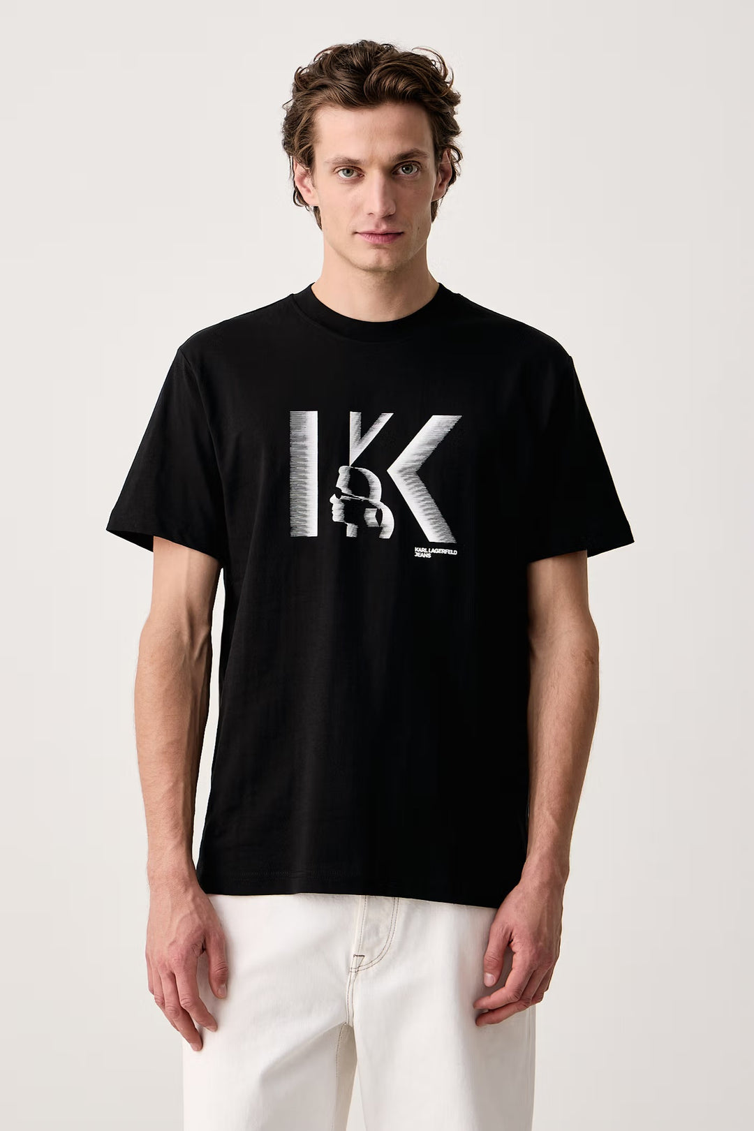 Karl Lagerfeld K Logo T-shirt in Regular Fit | Black
