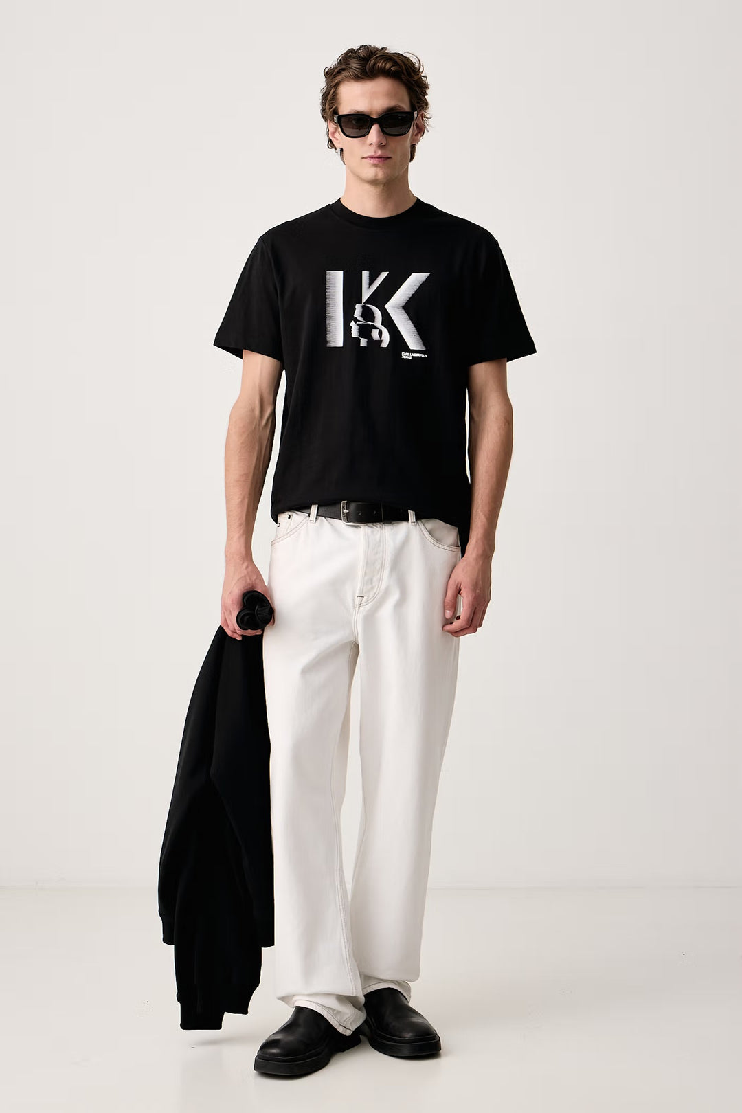 Karl Lagerfeld K Logo T-shirt in Regular Fit | Black