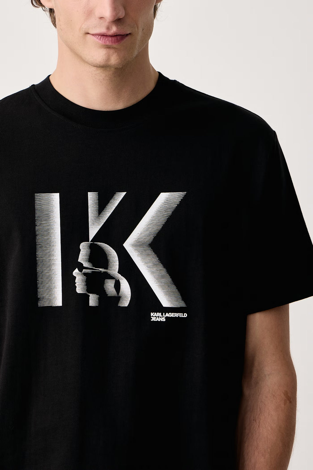 Karl Lagerfeld K Logo T-shirt in Regular Fit | Black