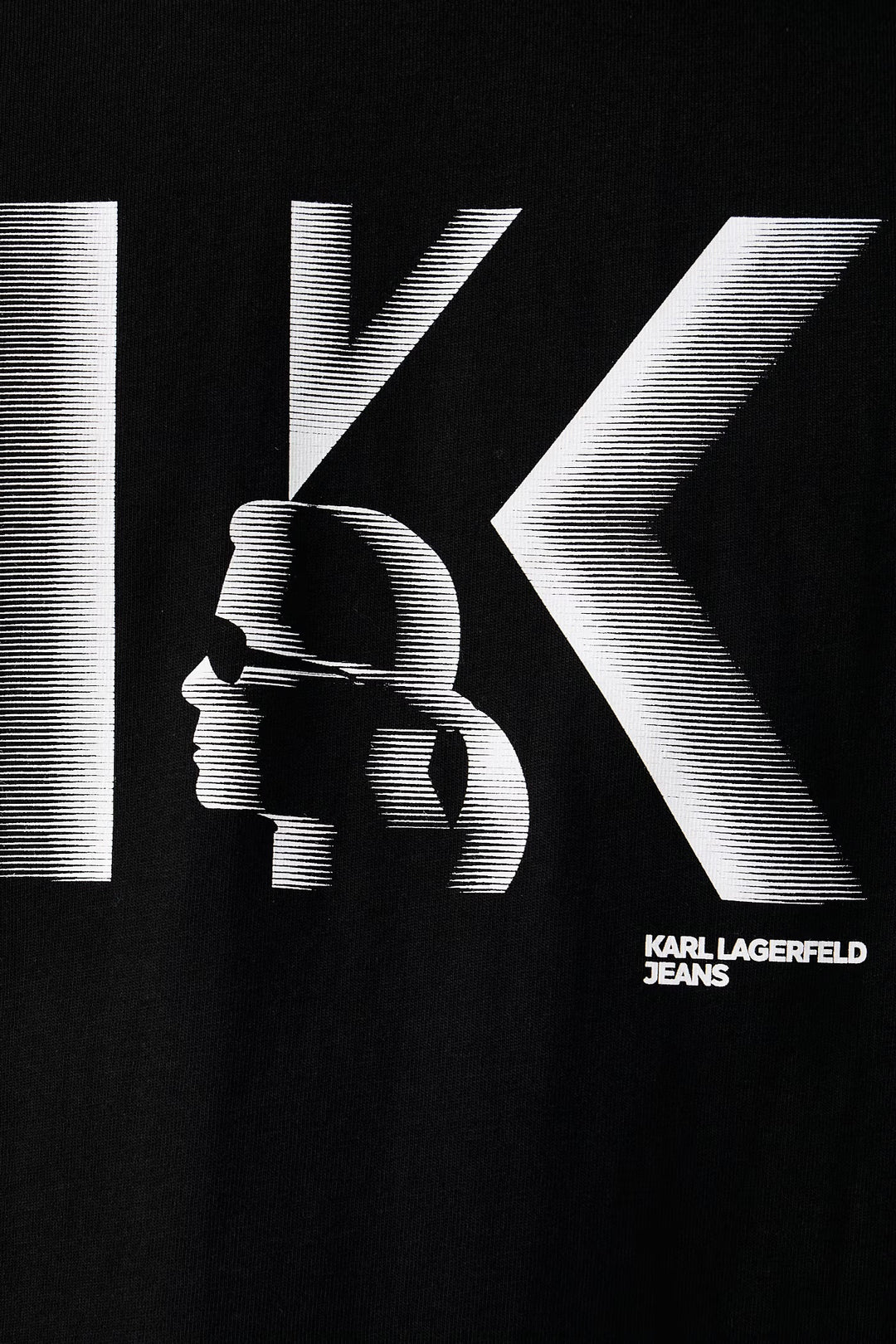 Karl Lagerfeld K Logo T-shirt in Regular Fit | Black