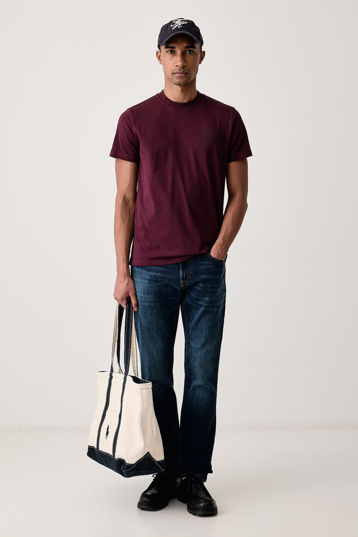 Karl Lagerfeld Box Logo T-Shirt Slim Fit | Bordeaux