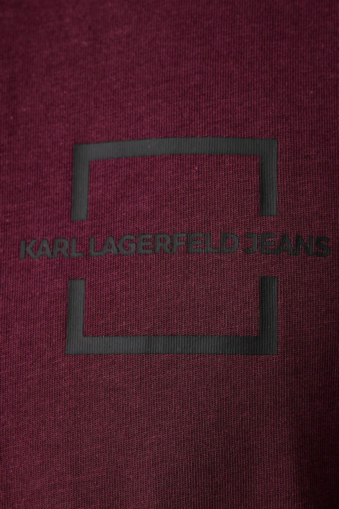 Karl Lagerfeld Box Logo T-Shirt Slim Fit | Bordeaux