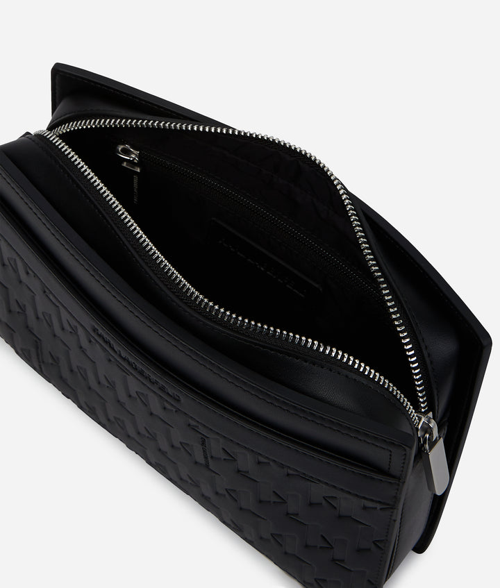 Karl Lagerfeld Traveller Pouch Wristlet Bag | Black