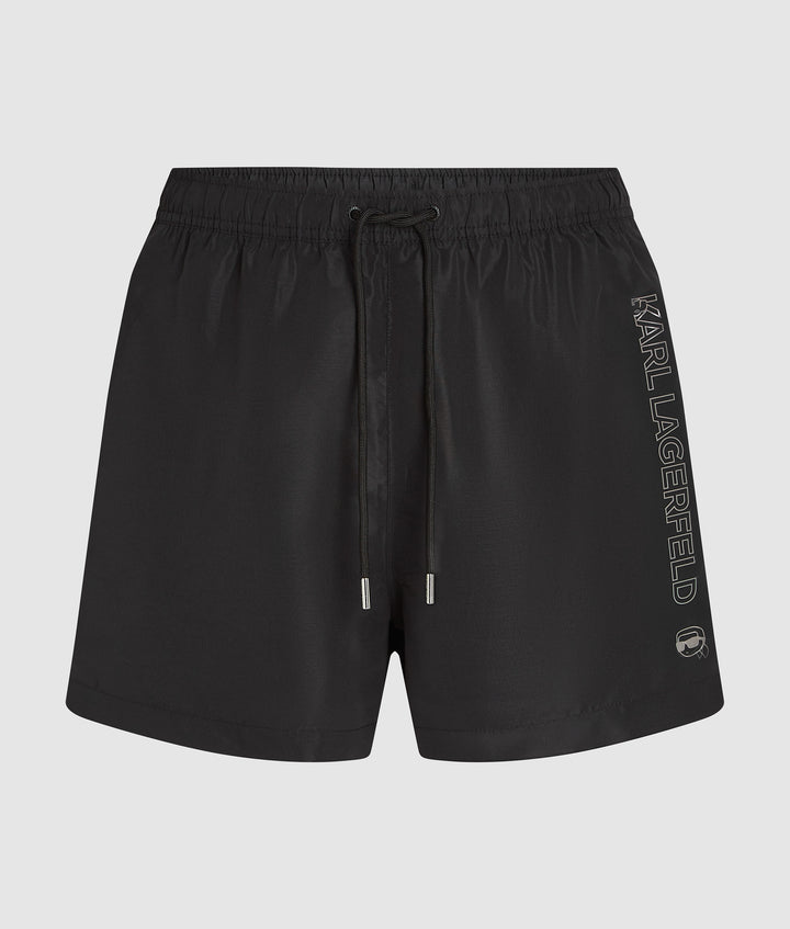 Karl Lagerfeld Ikon Metallic Boardshorts | Black