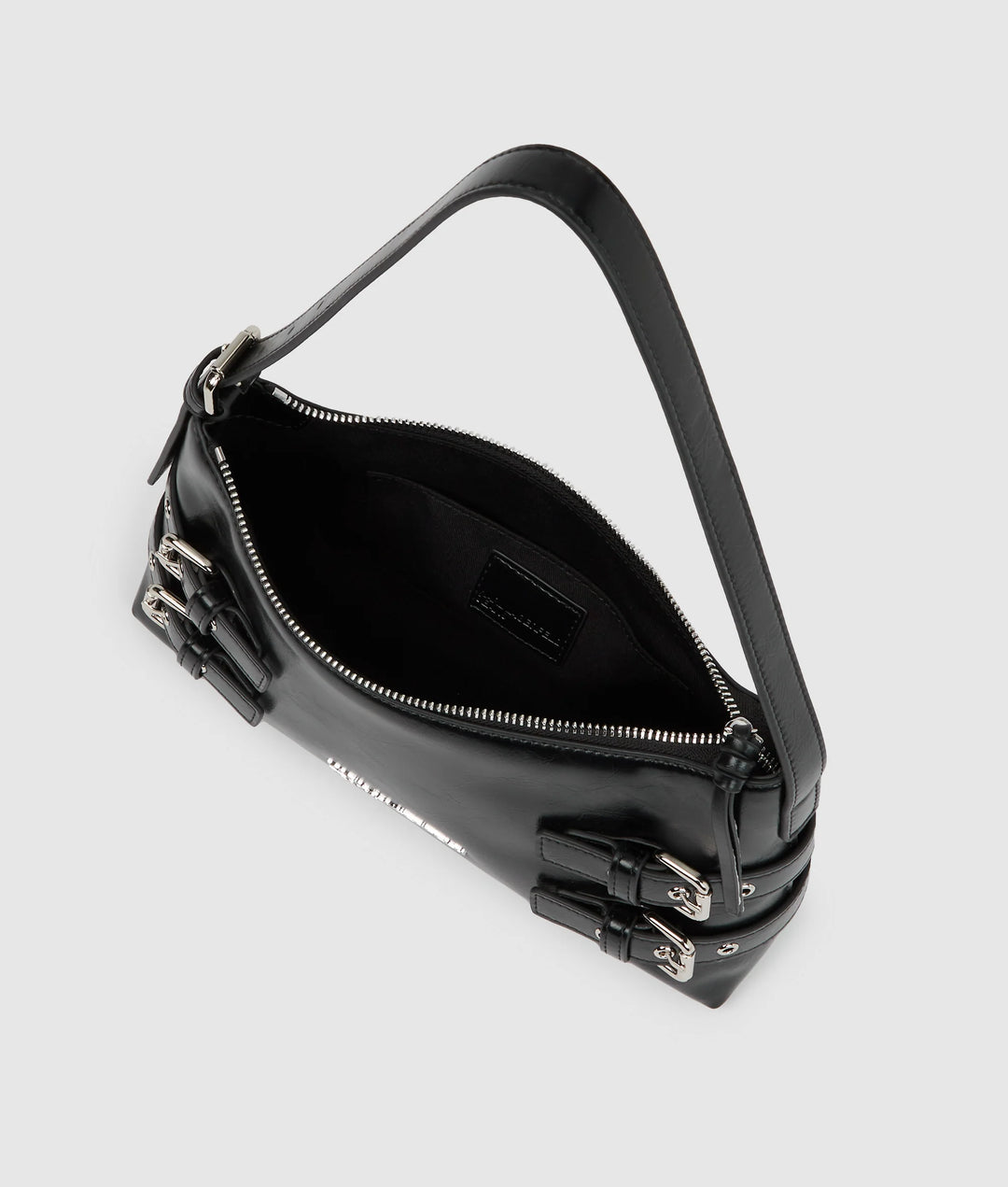 Karl Lagerfeld Buckle Shoulder Bag | Black