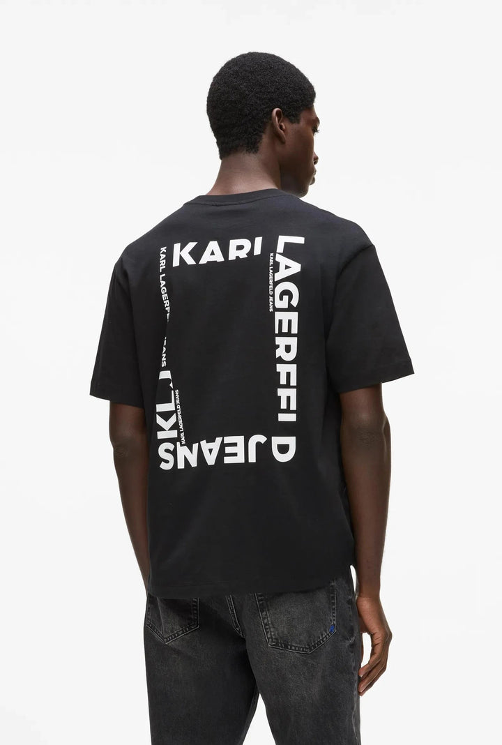 Karl Lagerfeld Regular Frame Logo Men's T-shirt | Black