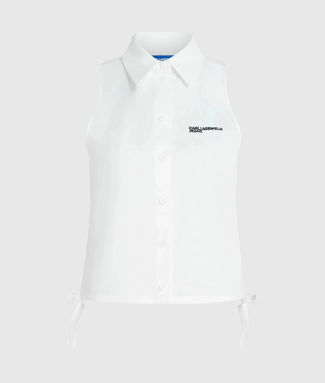 Karl Lagerfeld Sleeveless Blouse Shirt | White