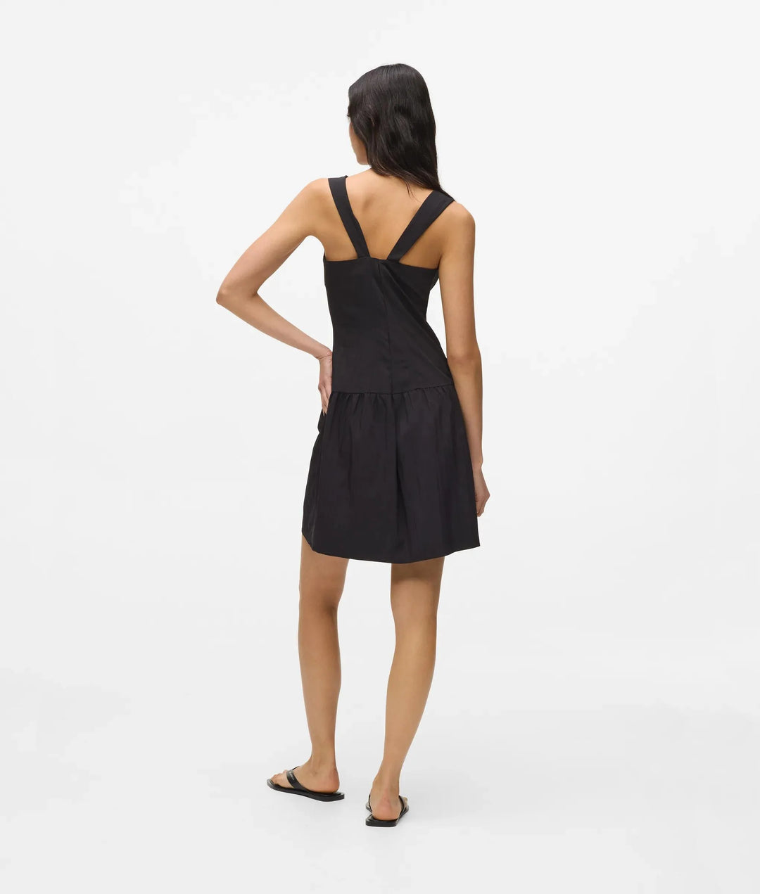 Karl Lagerfeld Tie Detail Mini Dress | Black