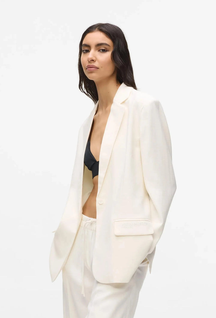 Karl Lagerfeld Tie Waist Women's Blazer | Off White