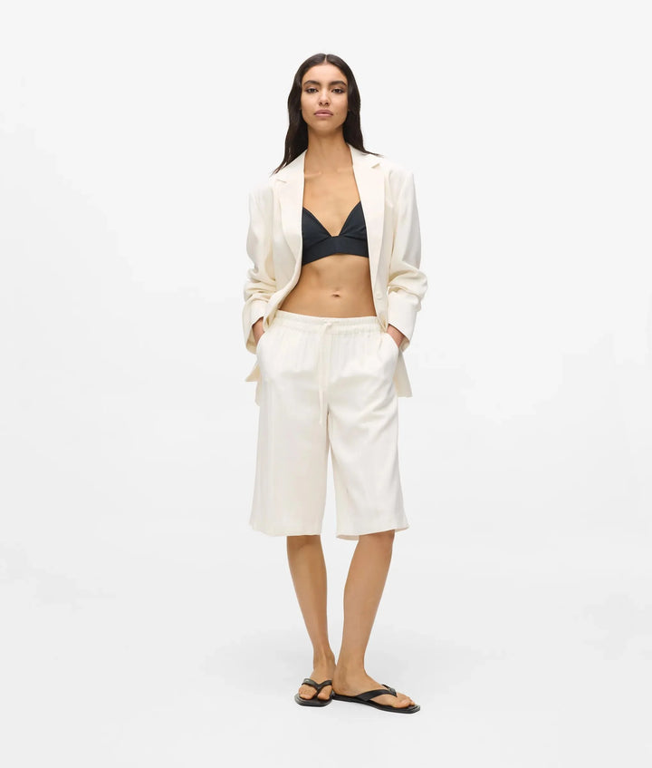 Karl Lagerfeld Tie Waist Women's Blazer | Off White