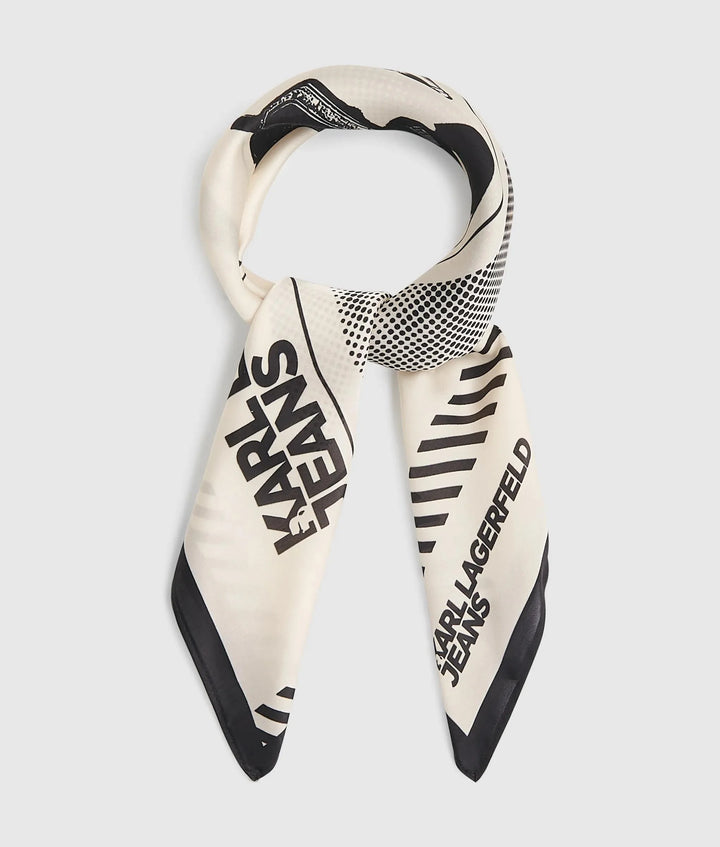 Karl Lagerfeld Print Bandana Scarf | Whitecap Grey