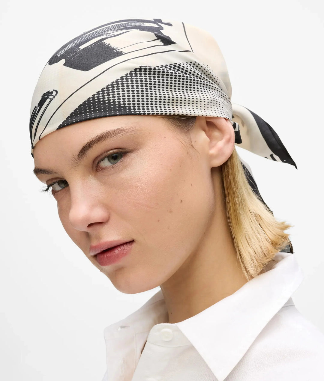 Karl Lagerfeld Print Bandana Scarf | Whitecap Grey
