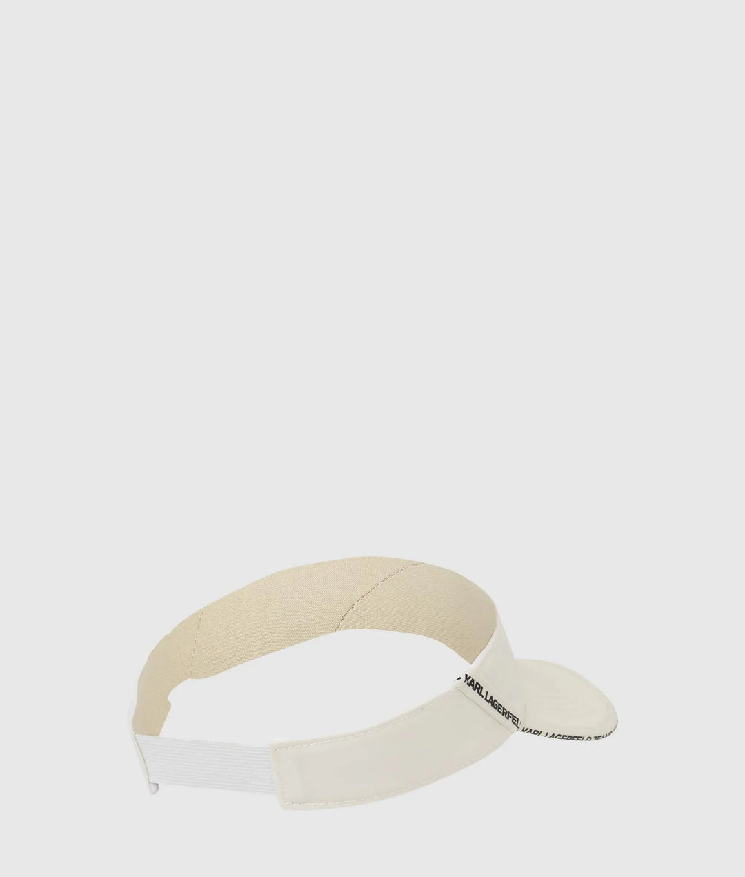 Karl Lagerfeld Nylon Logo Tape Visor | White