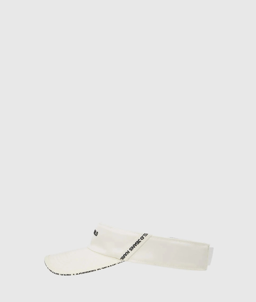 Karl Lagerfeld Nylon Logo Tape Visor | White