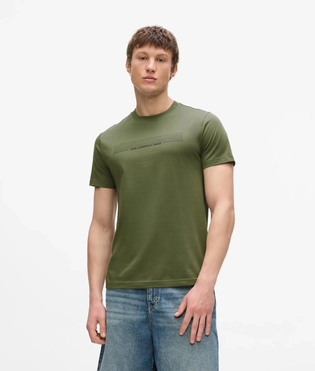 Karl Lagerfeld Striped Logo T-shirt in Slim Fit | Beetle