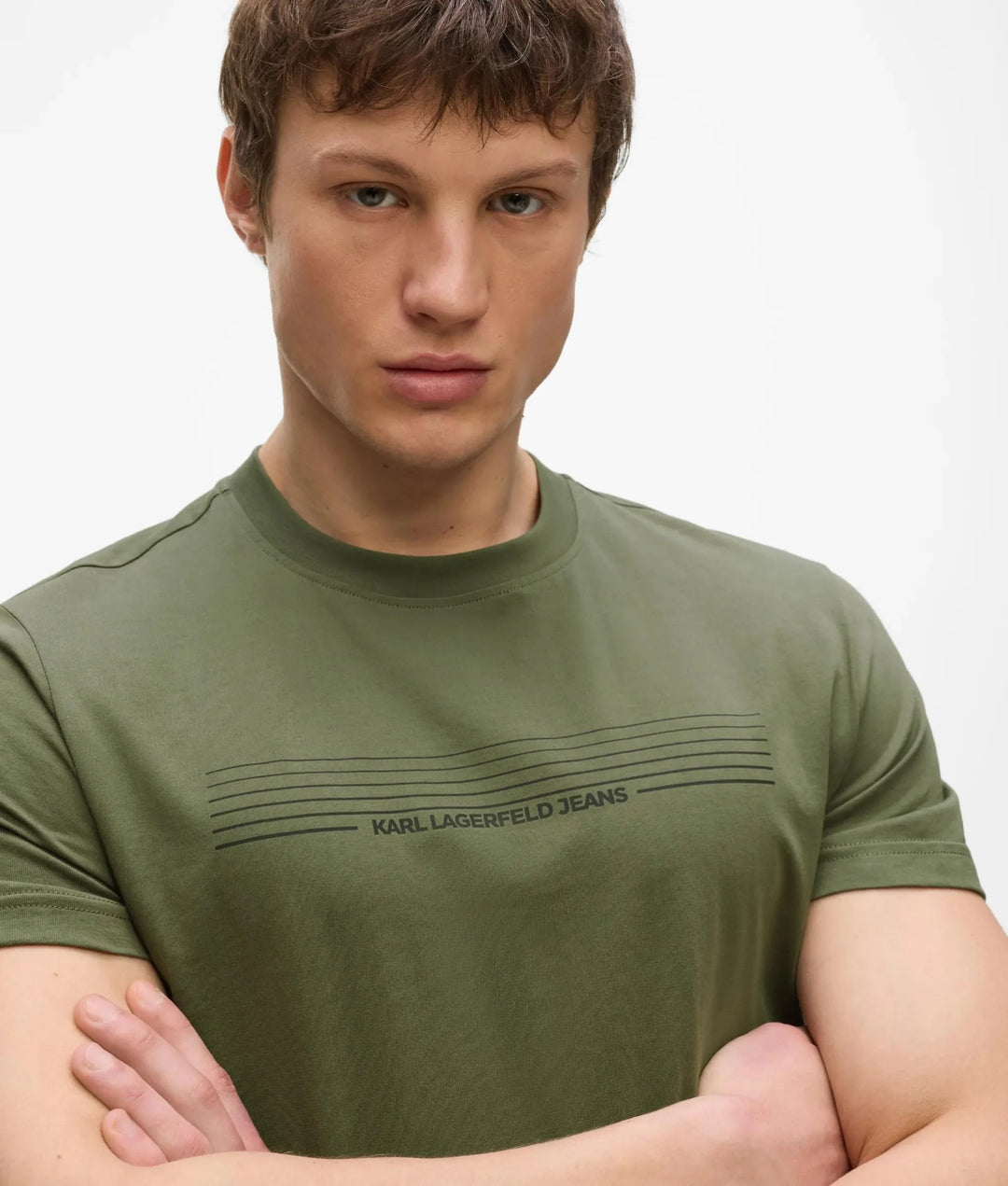 Karl Lagerfeld Striped Logo T-shirt in Slim Fit | Beetle