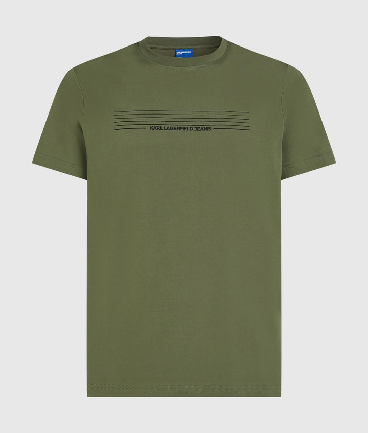 Karl Lagerfeld Striped Logo T-shirt in Slim Fit | Beetle