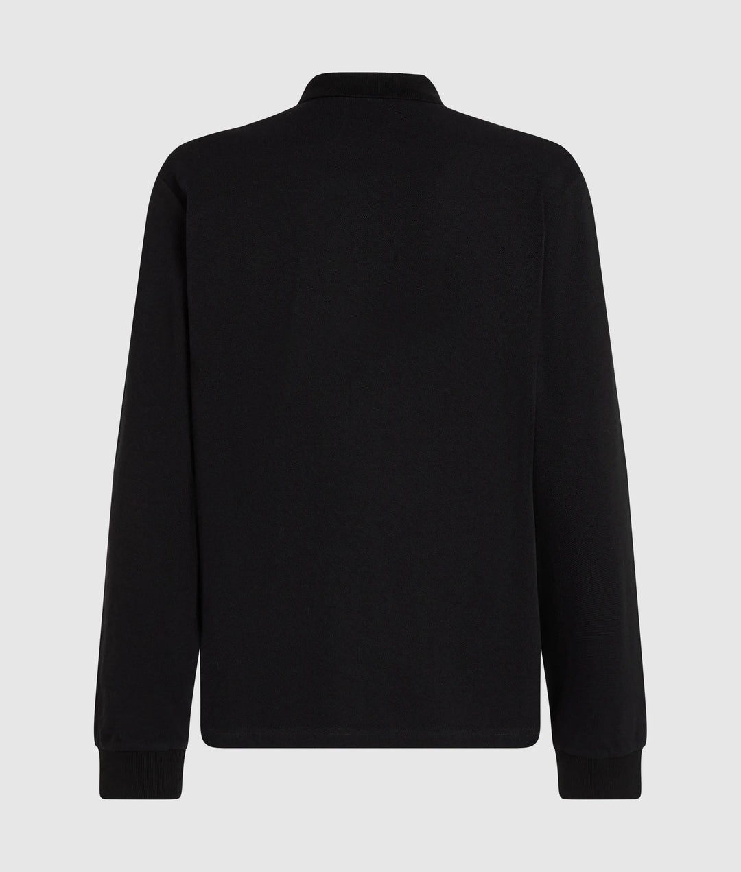 Karl Lagerfeld Long Sleeved Pique Polo in Regular Fit | Black