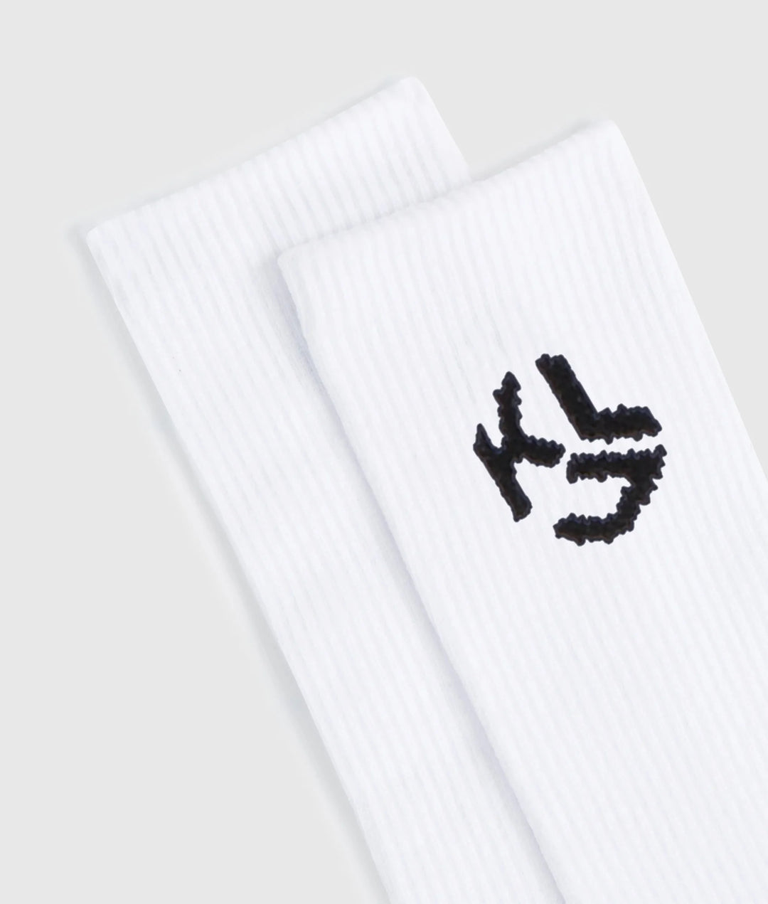 Karl Lagerfeld Monogram Mid Length Socks in 2-Pack | White/Black
