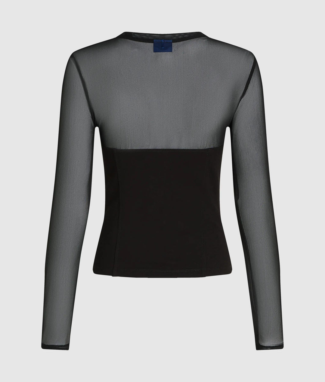 Karl Lagerfeld Mesh Corset Top | Black