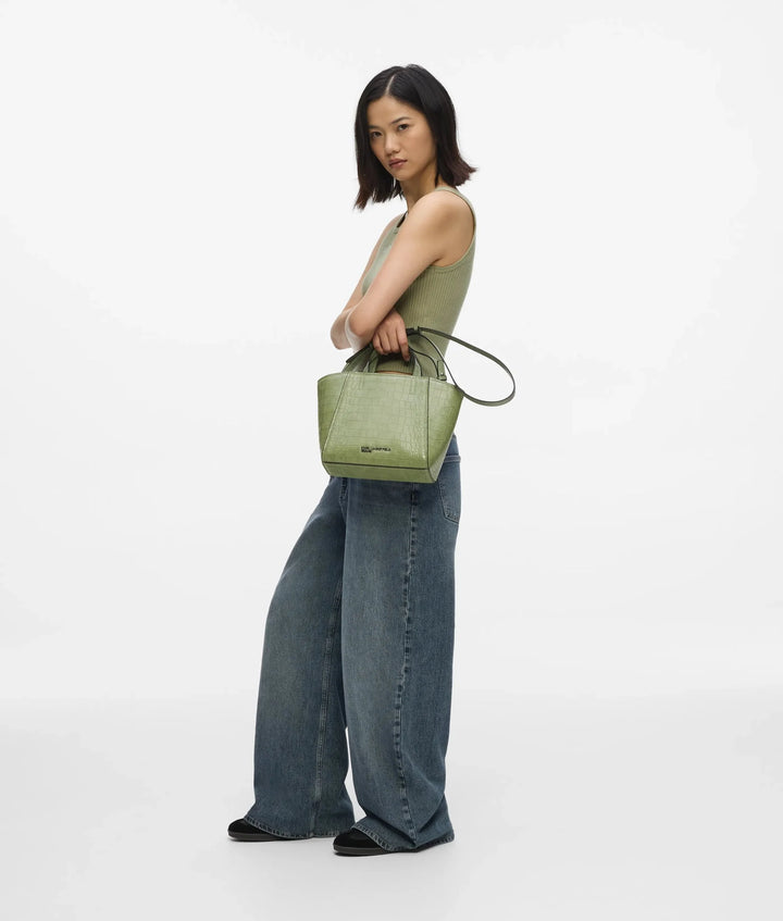 Karl Lagerfeld Mini Tote Croco Bag with Logo | Tea
