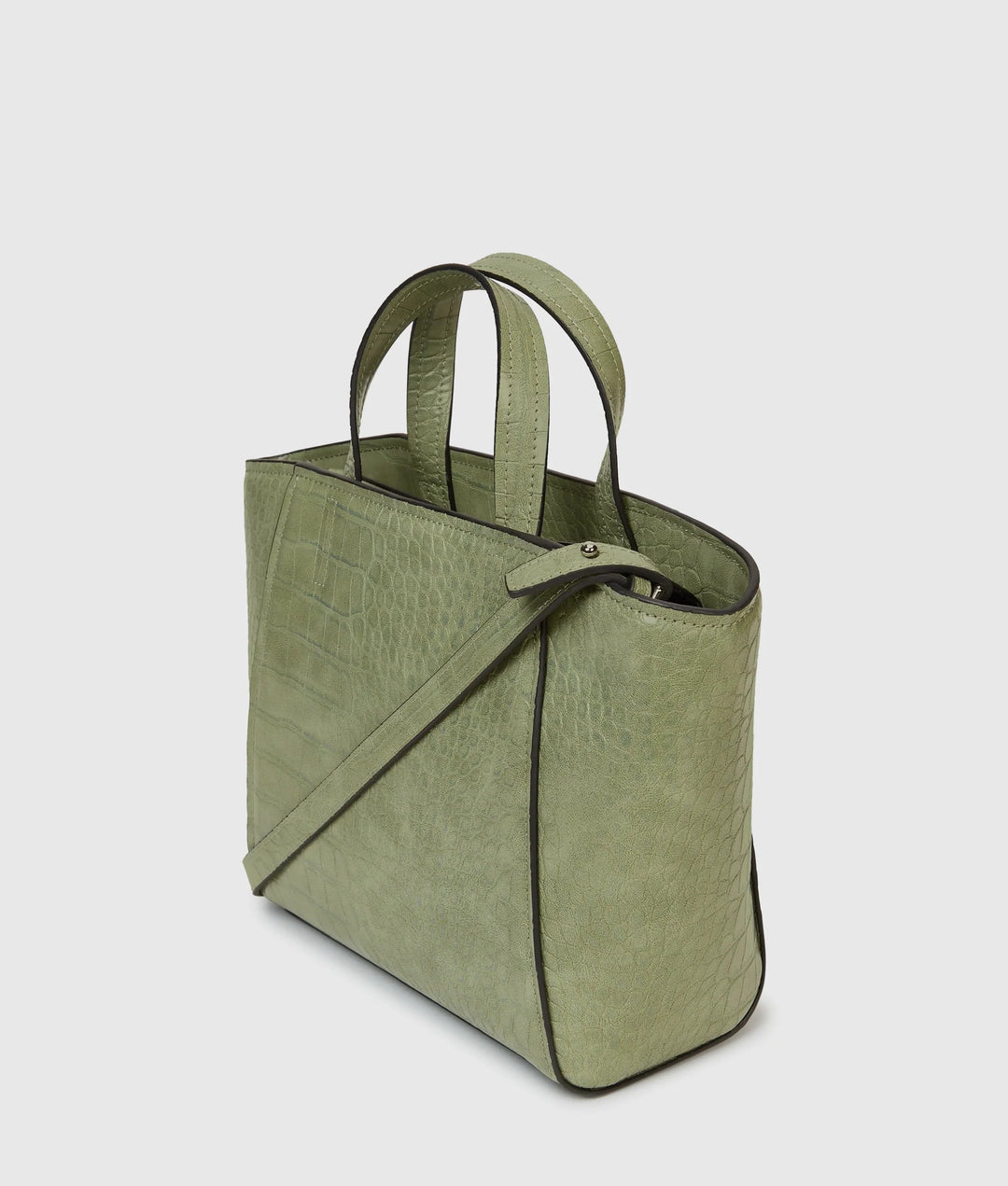 Karl Lagerfeld Mini Tote Croco Bag with Logo | Tea
