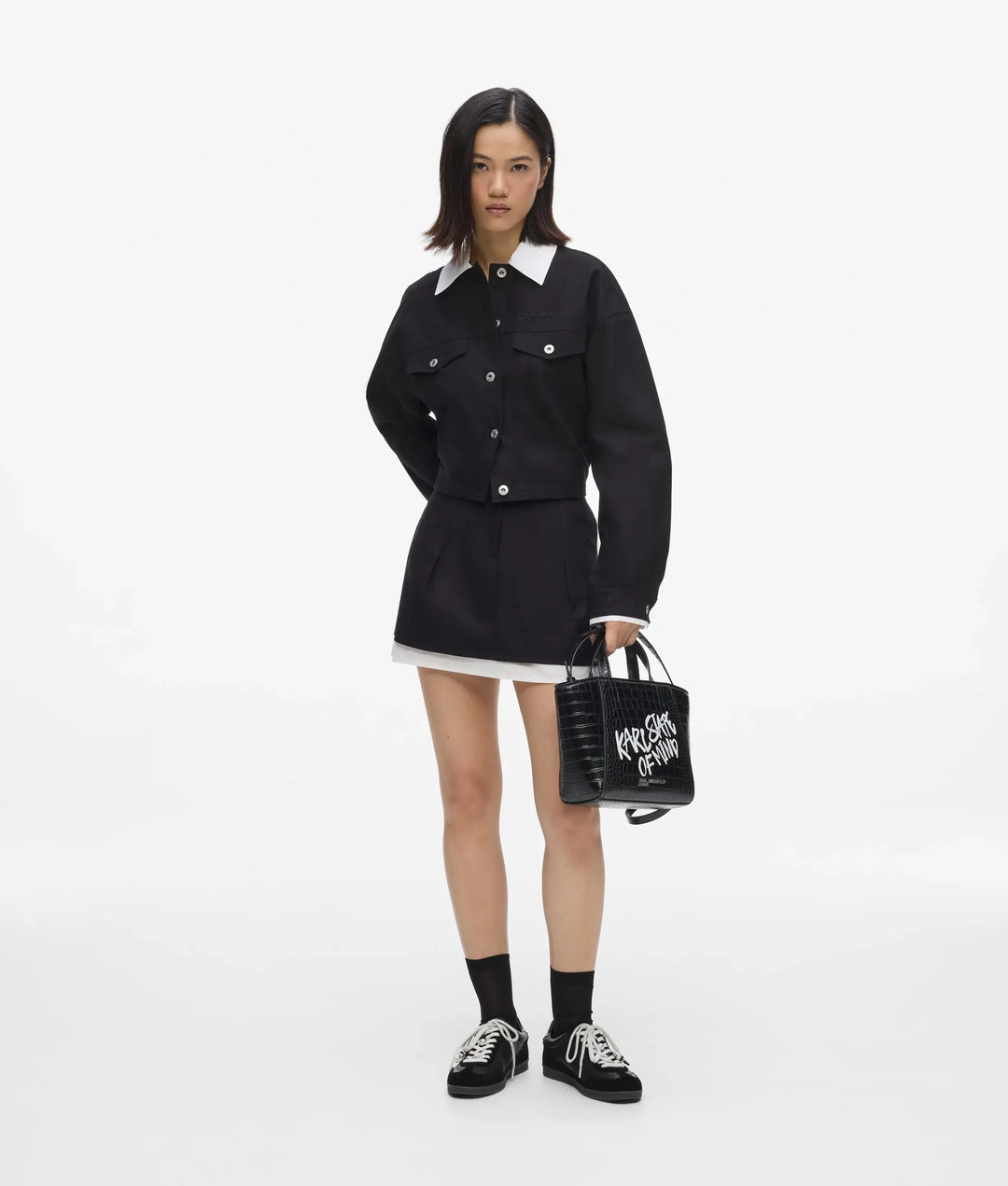Karl Lagerfeld Karl Quote Mini Tote Bag | Black