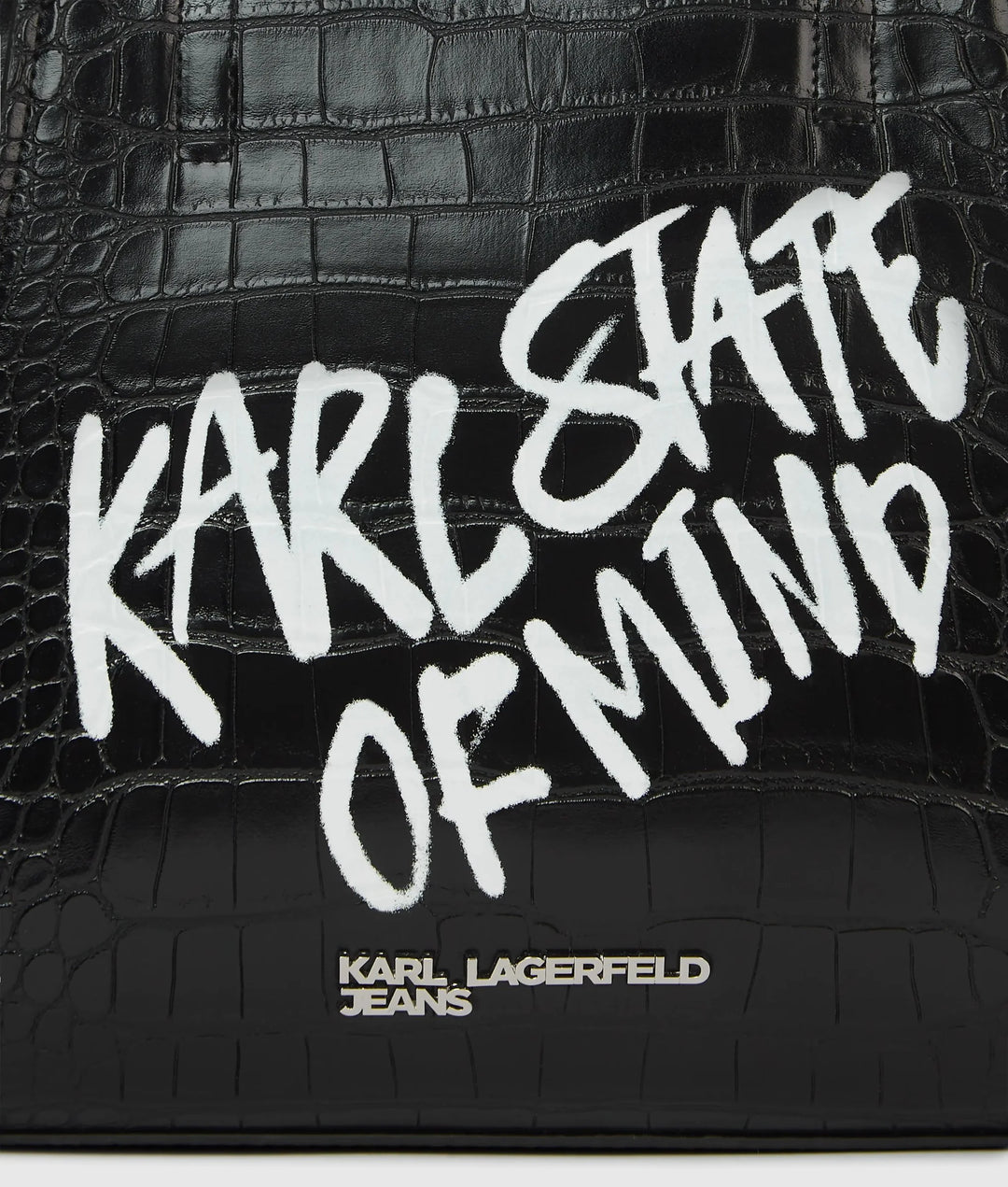 Karl Lagerfeld Karl Quote Mini Tote Bag | Black