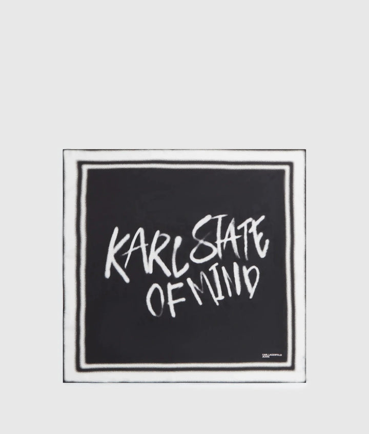 Karl Lagerfeld Karl Quote Large Bandana | Black