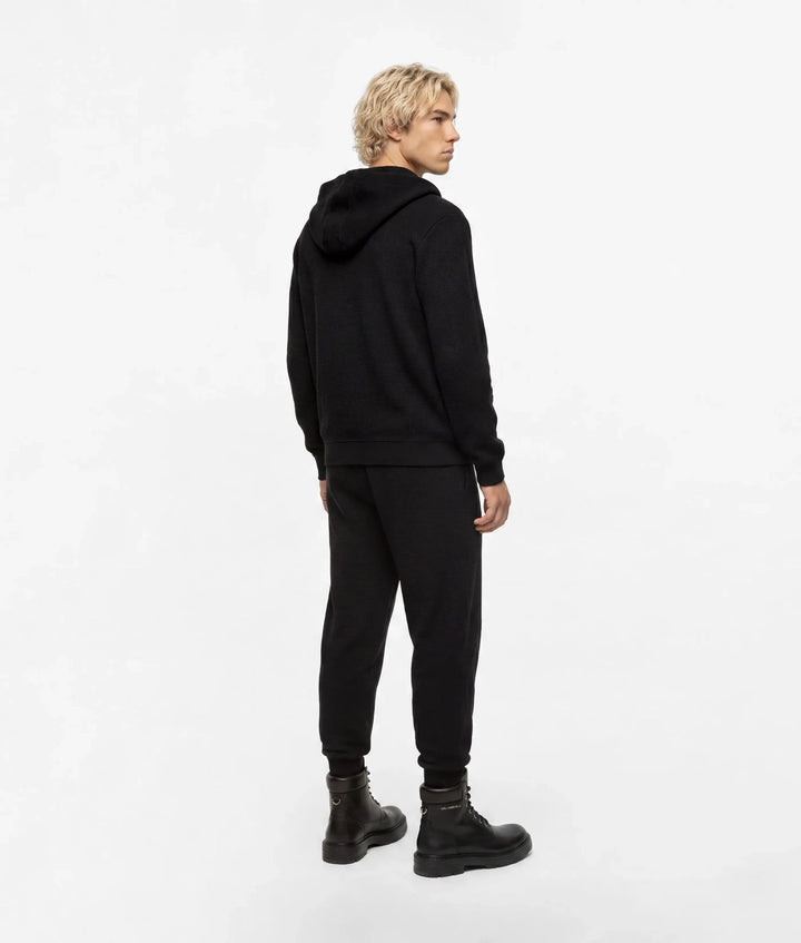 Karl Lagerfeld Waffle Sweatpants in Regular Fit | Black