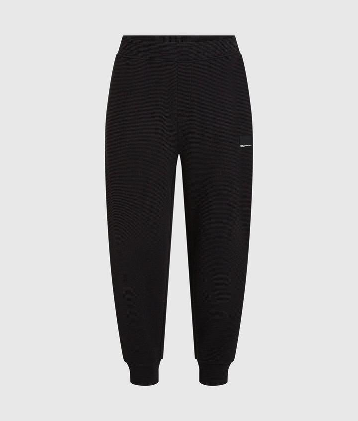 Karl Lagerfeld Waffle Sweatpants in Regular Fit | Black