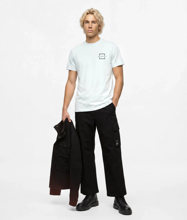 Karl Lagerfeld Box logo T-shirt in Slim Fit | White