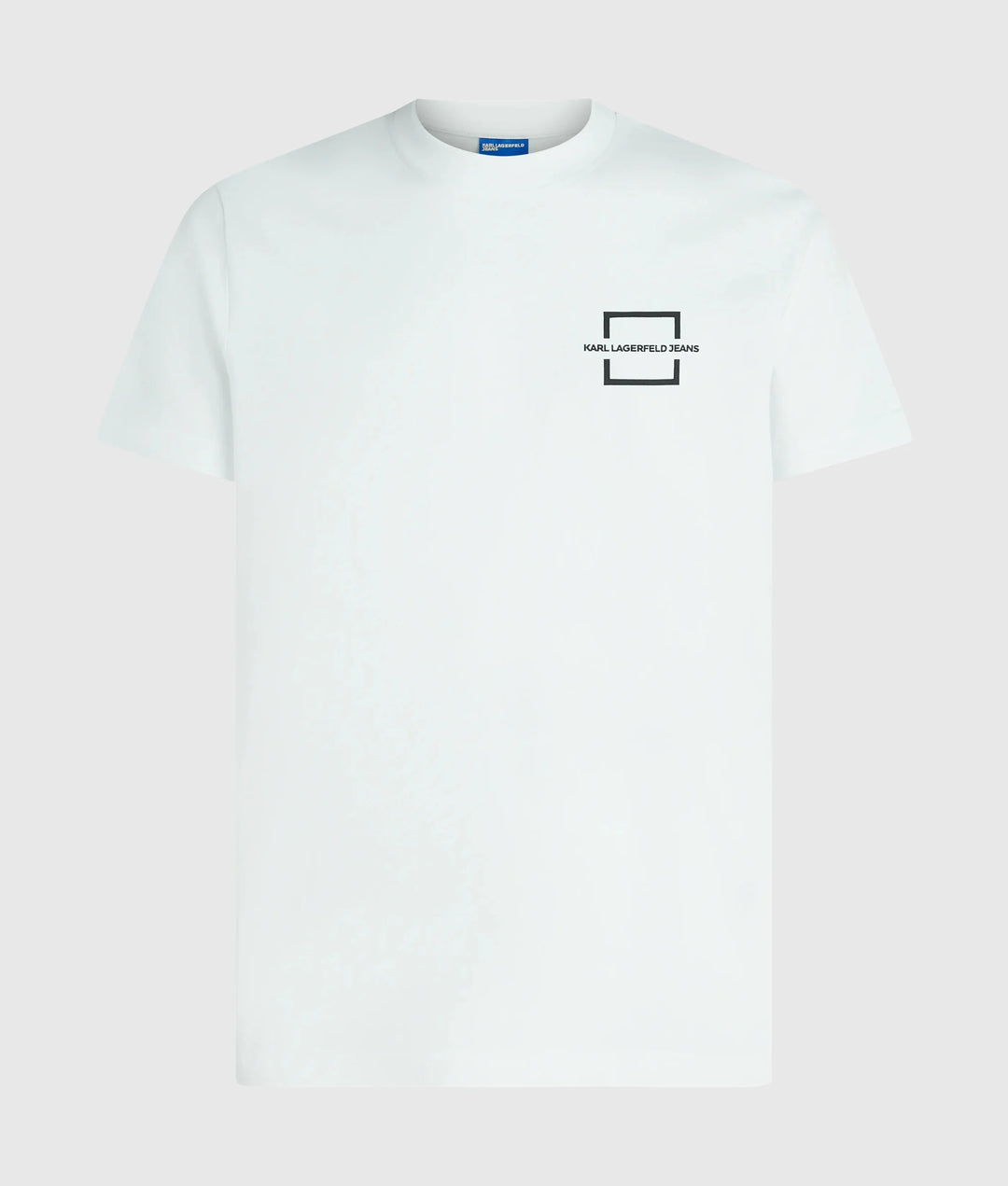 Karl Lagerfeld Box logo T-shirt in Slim Fit | White
