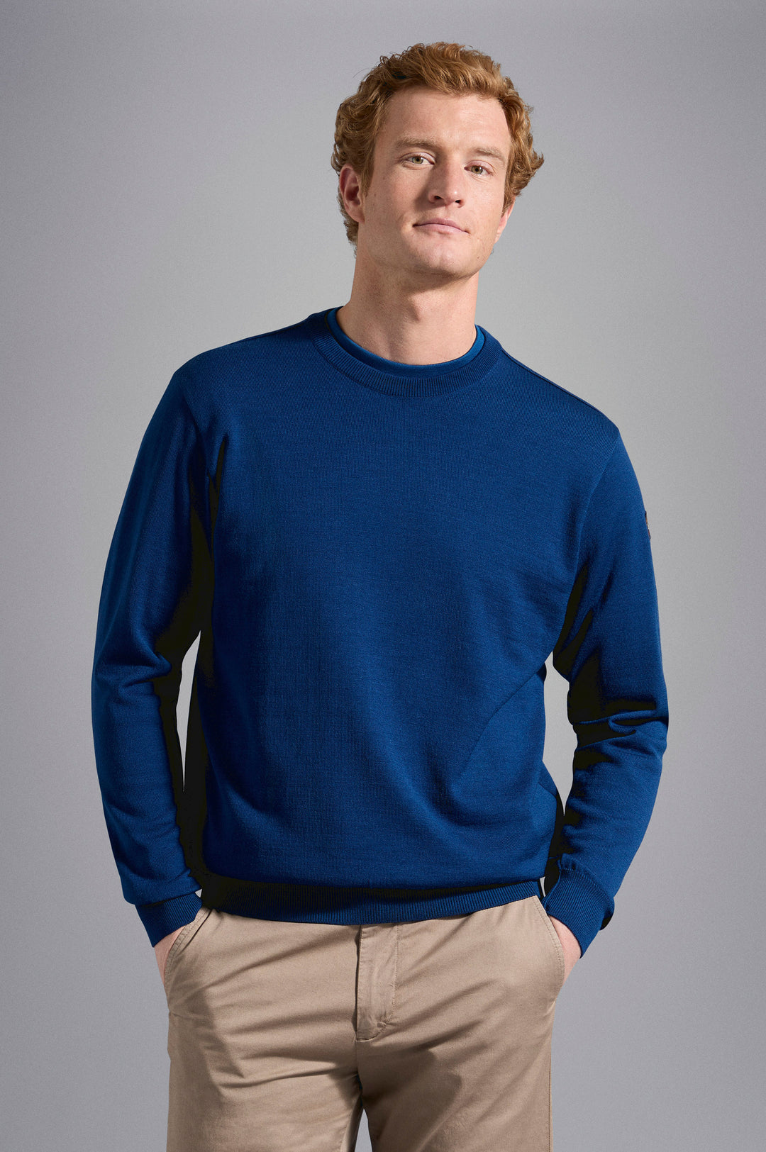 Paul & Shark Πουλόβερ με Σήμα από Μαλλί Merino | Μπλε