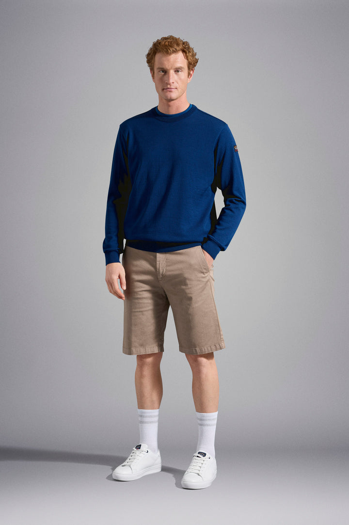 Paul & Shark Πουλόβερ με Σήμα από Μαλλί Merino | Μπλε