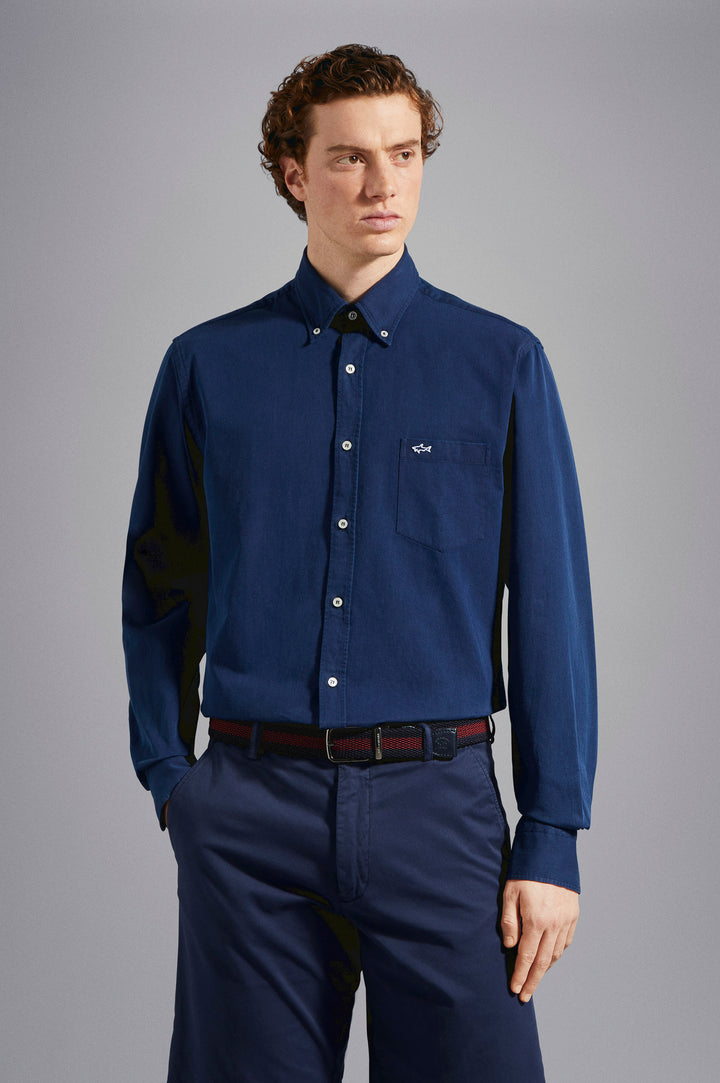 Paul & Shark Cotton Denim Shirt | Navy
